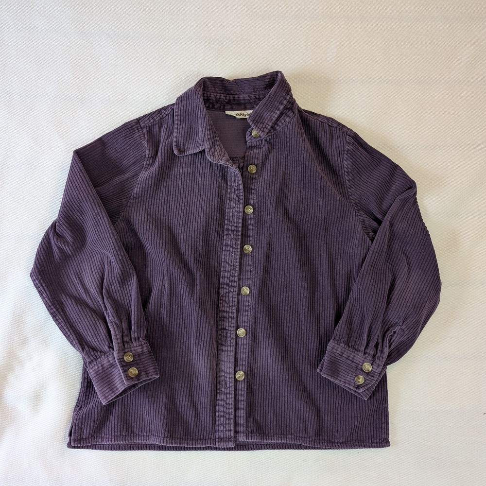NorthStyle Purple Wide Wale Corduroy Shacket